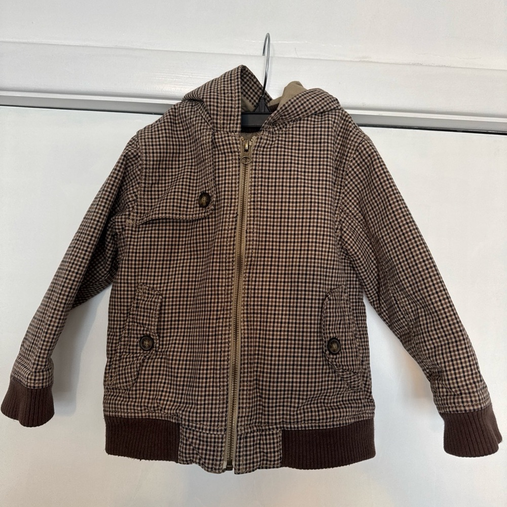 Baby Gap Brown Checkered Kids Jacket- 4T‎